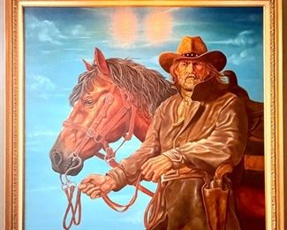 $10,000 - Original Artwork purchased at gallery in Jackson Hole, WY Large Format appx 53 x 55 signed by artist Timmons 1993