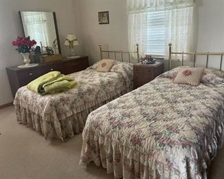 Two twin bed frames/mattresses