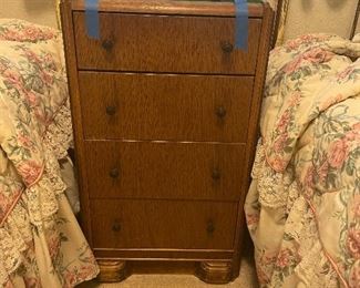 Small night stand. Glass top