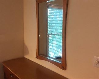 Awesome steel accent Maple Mirror