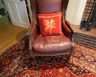 Gorgeous Leather Armchair and Roomsize oriental