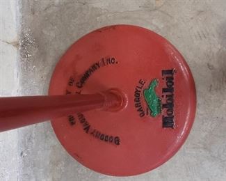 Original Mobil Oil Gargoyle Cast Iron 2 arm Display Stand that was made by Kehoe. 