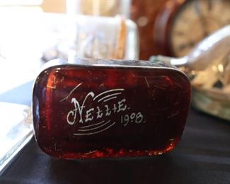 Antique glass paperweight