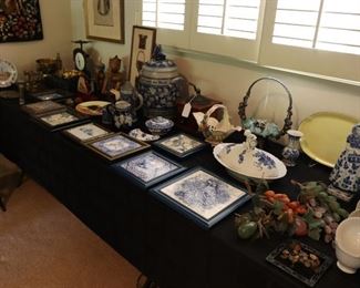 Vintage and antique porcelain Delft blue