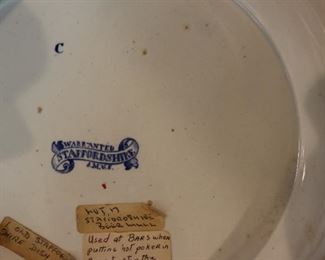 Antique English blue porcelain