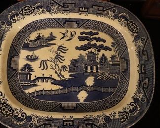 Antique English blue porcelain