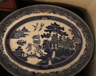 Antique English blue porcelain