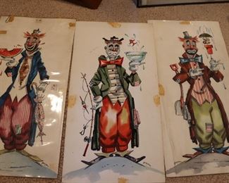 Vintage clown prints