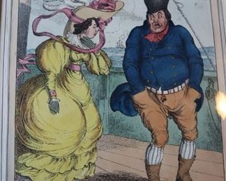 Antique English cartoon illustration