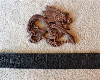 Carved Asian decor
