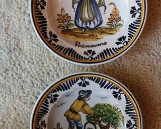 Antique Spanish porcelain plates