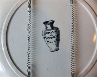 French faience plate Creil Montereau B & Cie