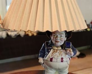 Antique English porcelain lamp