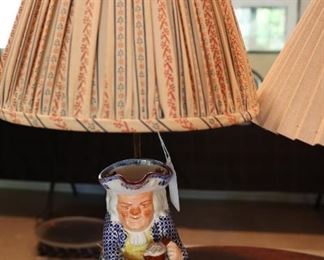 Antique English porcelain lamp