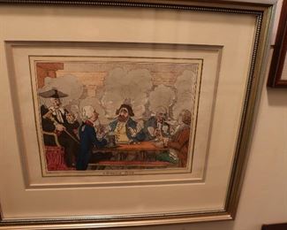 Antique English cartoon illustration