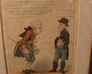 Antique English cartoon illustration