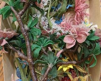 Beaded flowers and bouquets