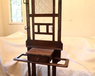 Antique hall stand with granite top