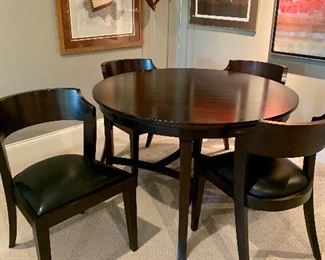 Marie Yee 48” round table with 4 chairs