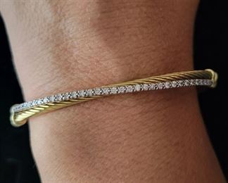 David Yurman 18k Gold and Diamond Bracelet