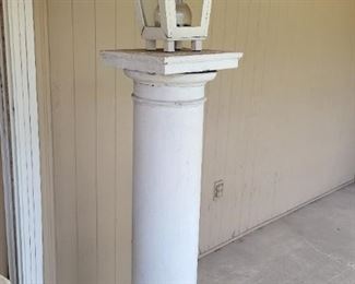 Antique column pillar cut in two from Chicago Hospital