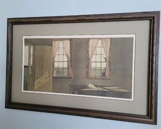Andrew Wyeth signed framed print 