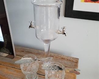 Absinthe glass fountain