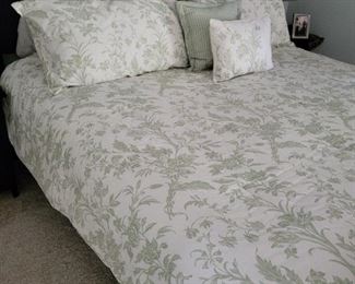 Nailhead trim black headboard, New bedding