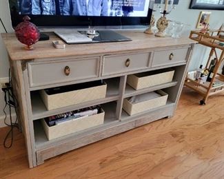 Antique refinished console 