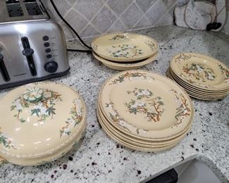 Antique Wedgwood China Yellow Cuckoo Pattern