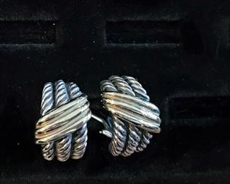 David Yurman Gold and Silver Earrings