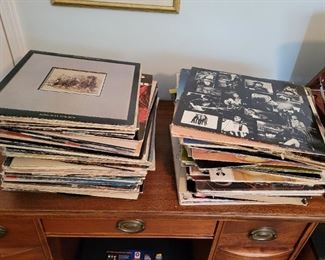 Large Rock & Roll Vinyl Record Collection 1960s and 1970s