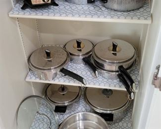 Vintage Stainless Steel Pots 