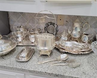 Silver plated Teas Sets and more