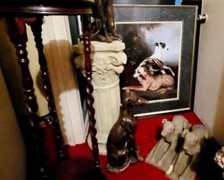Whippet picture and statues 