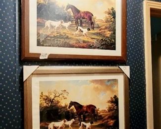 Large horse and whippet pictures 