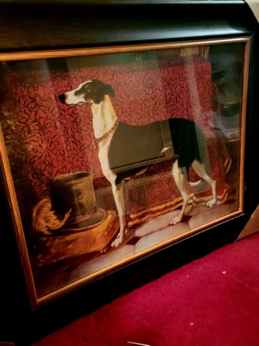 Extra large whippet hanging picture.