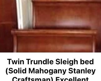 Twin Trundle Sleigh Bed Stanley Craftsman