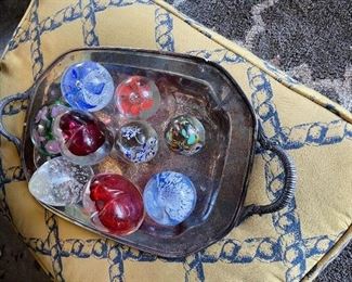 Many beautiful paperweights