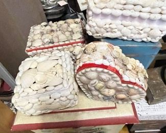A beautiful collection of shell boxes