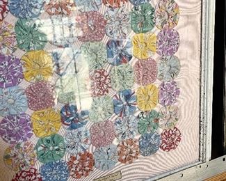 Framed crazy quilt remnant
