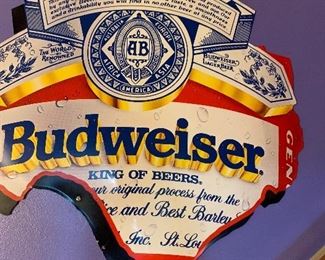 Metal Budweiser Texas sign