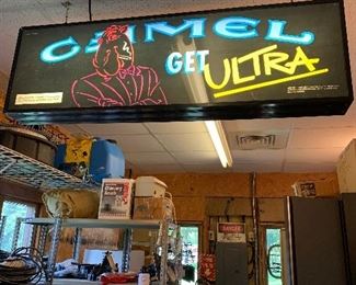 Large camel lit sign