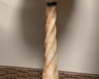 Tall John Hardy Alabaster and Sterling Candlestick 
