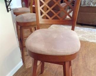closeup of bar stools