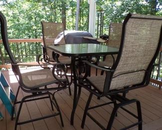patio furniture & grill