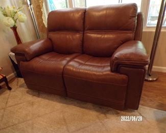 leather reclining loveseat