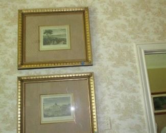 Several pairs of fine Framed Prints
