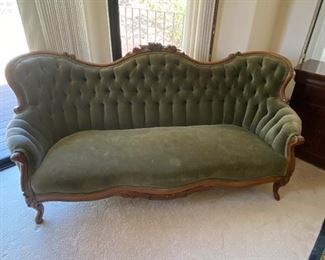 Antique Reupholstered sofa