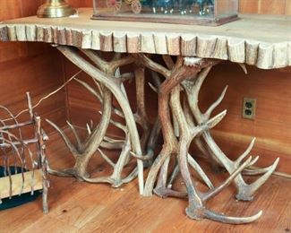 Custom Montana made Antler Table (one of a pair)